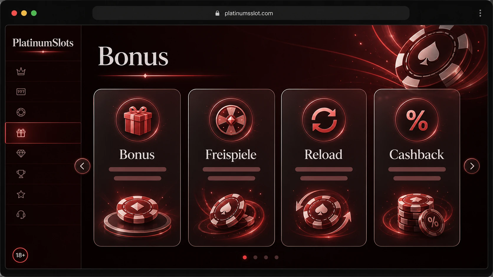 Bonusarten bei PlatinumSlots