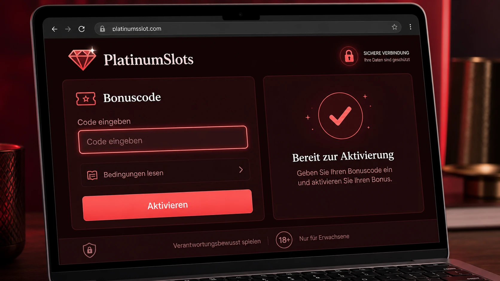 Platinum Slots Bonus Code eingeben
