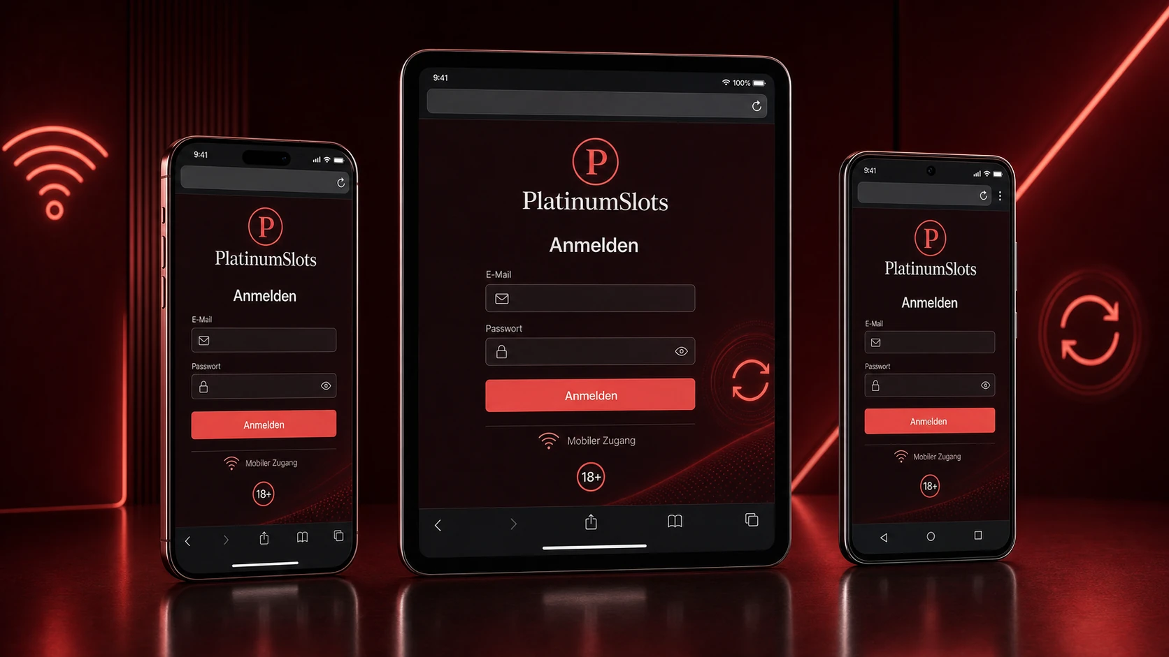 PlatinumSlots Login im mobilen Browser