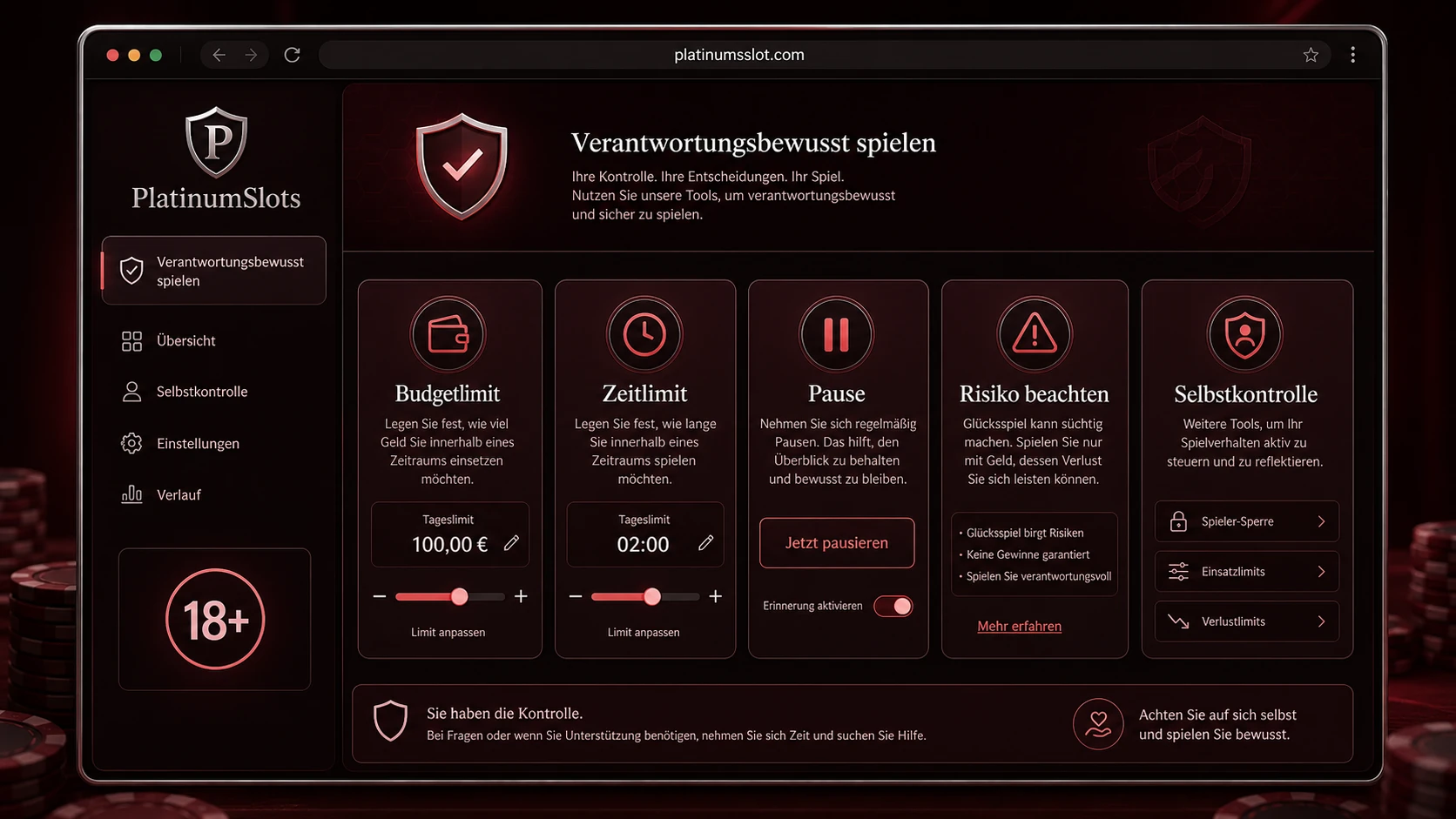 Verantwortungsbewusstes Spielen